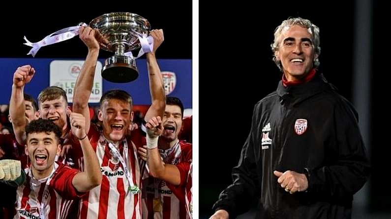 Jim McGuinness Helps Derry City U19s To Enda McGuill Cup Victory