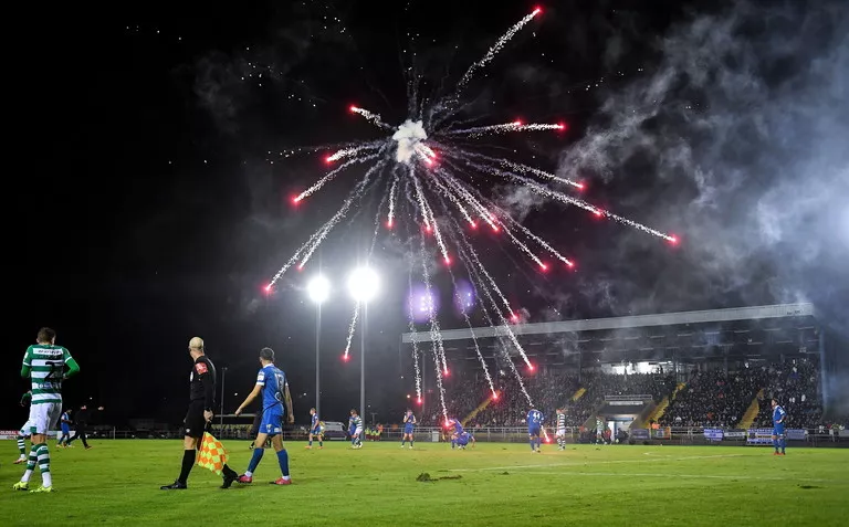 Shamrock Rovers Fireworks incident: fans banned