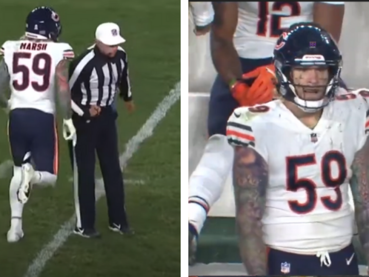 Did referee Tony Corrente hip check Bears' Cassius Marsh