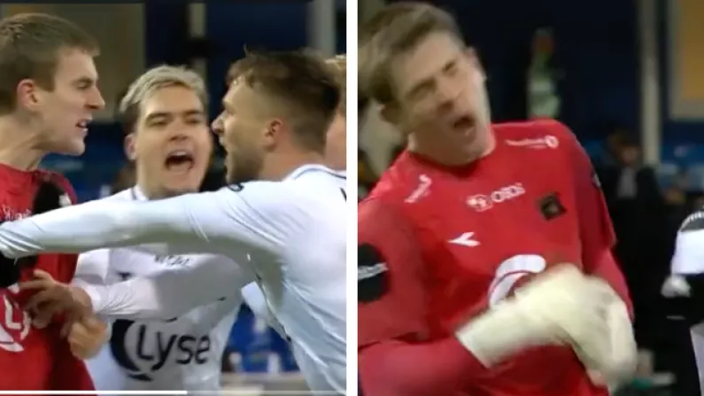 Watch: Defender Sees Red For Scuffle With His Own Keeper In Norwegian League