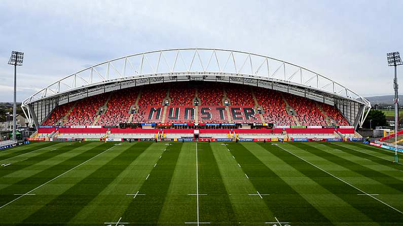 7 December 2019; A general view of the pitch and stadium prior to the Heineken Champions Cup Pool 4 Round 3 match between Munster and Saracens at Thomond Park in Limerick. Photo by Seb Daly/Sportsfile