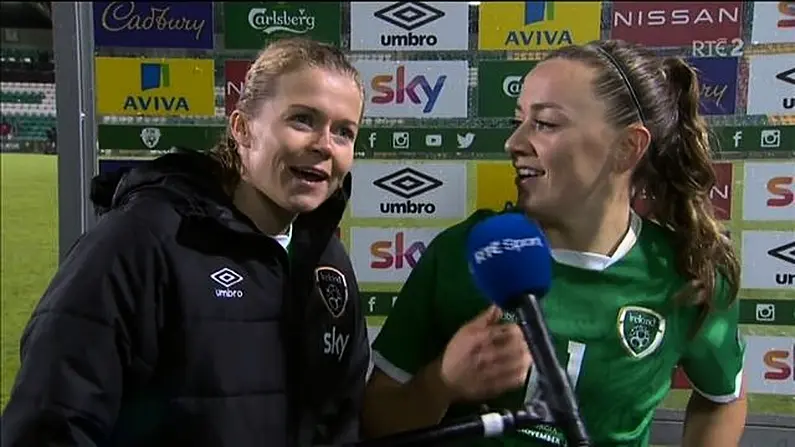 Teammate Interrupts Katie McCabe Interview To Ask Pertinent Question