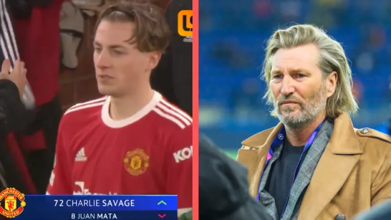 Emotional Robbie Savage Watches Son's Debut From Commentary Booth