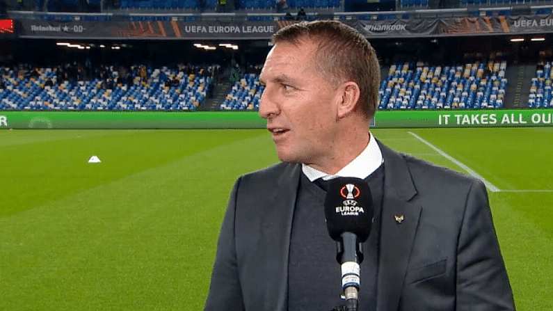 Watch: Brendan Rodgers Had A Very Irish Response To Naples Downpour