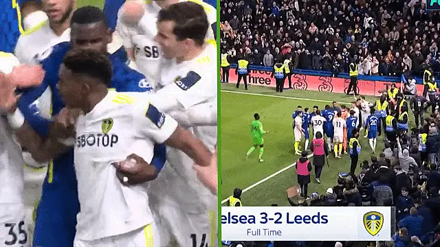 chelsea leeds fight