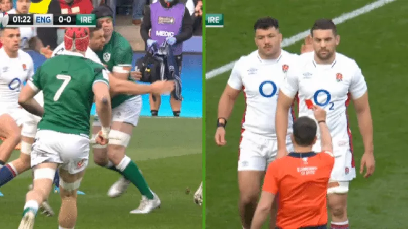 Watch: England's Charlie Ewels Sent Off After 82 Seconds For Sickening James Ryan Hit