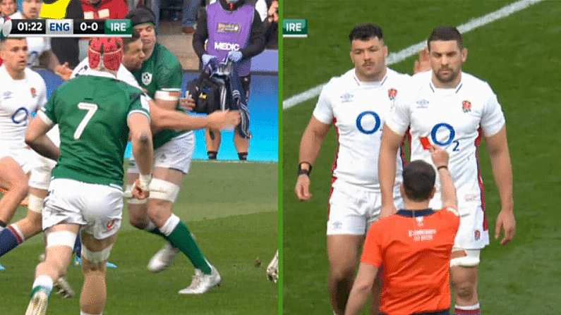 Watch: England's Charlie Ewels Sent Off After 82 Seconds For Sickening James Ryan Hit