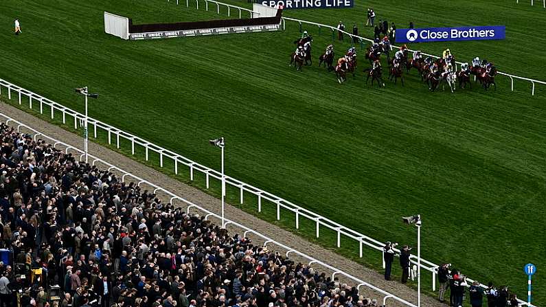 15 March 2022; Runners and riders compete in the Ultima Handicap Chase during day one of the Cheltenham Racing Festival at Prestbury Park in Cheltenham, England. Photo by David Fitzgerald/Sportsfile