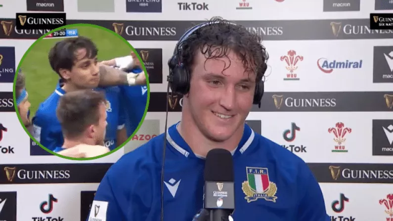 Italy Captain Drops F-Bomb During Elated Interview After Wales Win