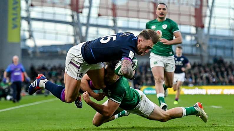 Remarkable Tackle From Hugo Keenan Saves Certain Scottish Try