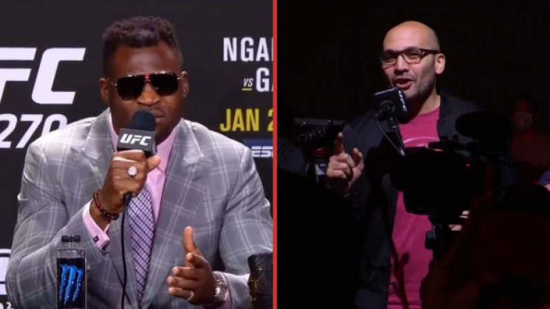 Watch: Francis Ngannou Savagely Shuts Down Reporter At UFC Presser