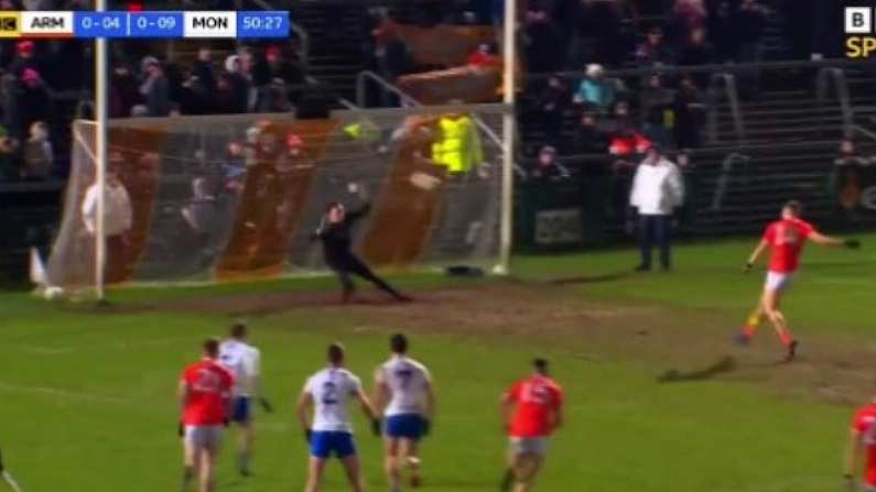 The referees seemed to miss a clear goal after an Armagh penalty tonight