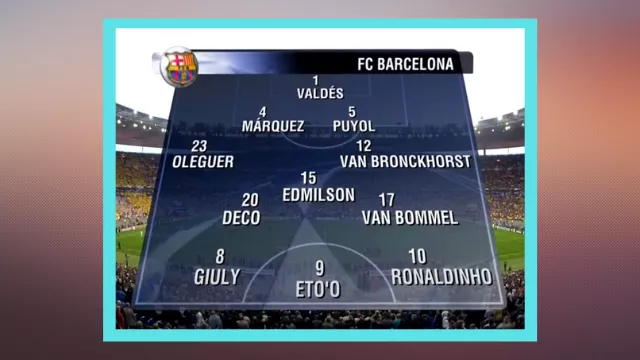 The Barcelona eleven for the Champions League final.