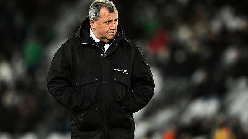 9 July 2022; New Zealand head coach Ian Foster before the Steinlager Series match between New Zealand and Ireland at the Forsyth Barr Stadium in Dunedin, New Zealand. Photo by Brendan Moran/Sportsfile