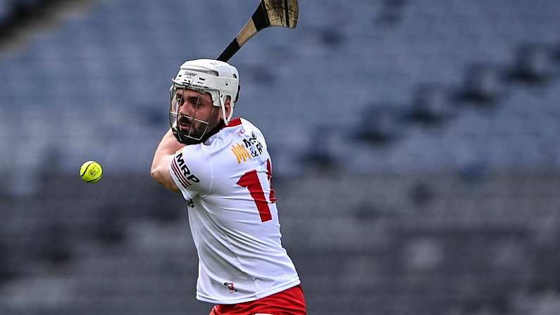 21 May 2022; Damian Casey of Tyrone during the Nickey Rackard Cup Final match between Roscommon and Tyrone at Croke Park in Dublin. Photo by Piaras O Midheach/Sportsfile