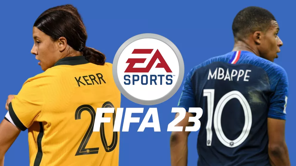 Kerr and Mbappe FIFA 23 cover
