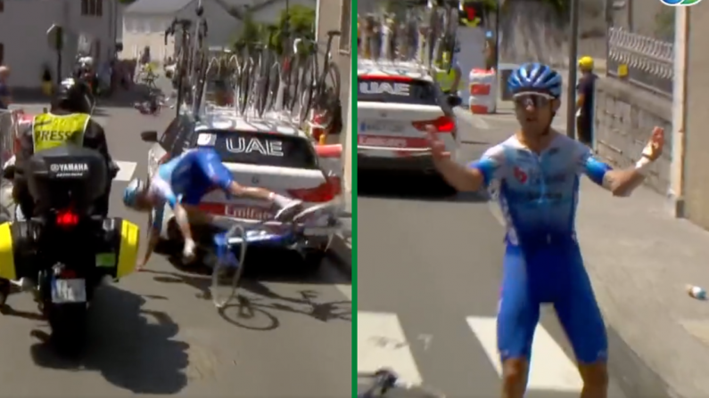 Unbelievable Scenes At Tour De France As Media Bike Causes Dangerous Crash