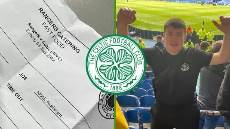 Young Celtic Fan Poses As Ibrox Kiosk Worker In Order To See Old Firm Game