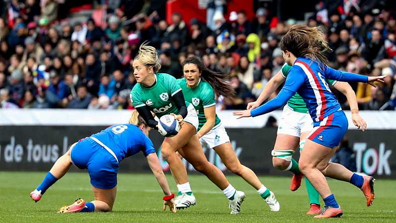 2 April 2022; Stacey Flood of Ireland during the TikTok Women's Six Nations Rugby Championship match between France and Ireland at Stade Ernest Wallon in Toulouse, France. Photo by Manuel Blondeau/Sportsfile