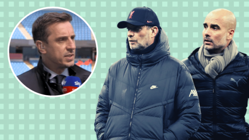 Gary Neville Feels Klopp's Achievements At Liverpool Eclipse Guardiola's At City