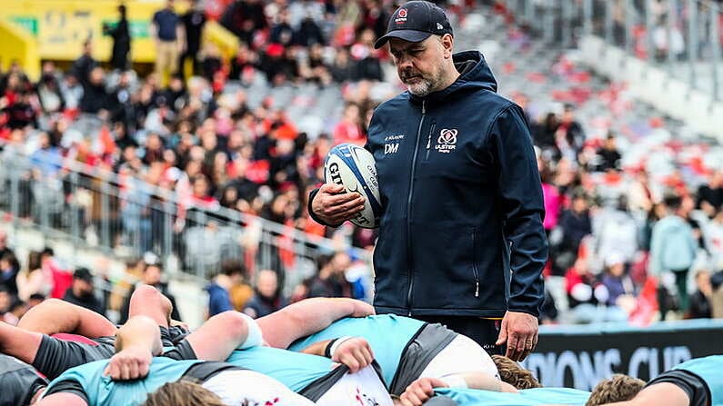 9 April 2022; Ulster head coach Dan McFarland during the Heineken Champions Cup Round of 16 first leg match between Toulouse and Ulster at Stade Ernest Wallon in Toulouse, France. Photo by Manuel Blondeau/Sportsfile