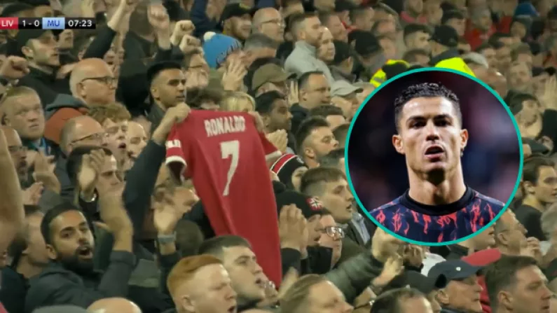 Watch: Liverpool Fans Sing YNWA For Grieving Cristiano Ronaldo