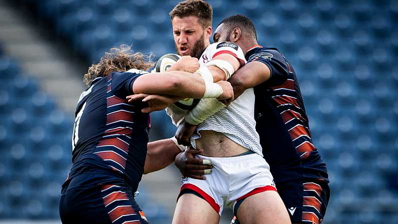 5 June 2021; Stuart McCloskey of Ulster during the Guinness PRO14 Rainbow Cup match between Edinburgh and Ulster at BT Murrayfield Stadium in Edinburgh, Scotland. Photo by Paul Devlin/Sportsfile