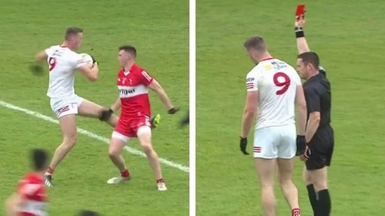 Tyrone Midfielder Sees Red After Lashing Out Against Derry