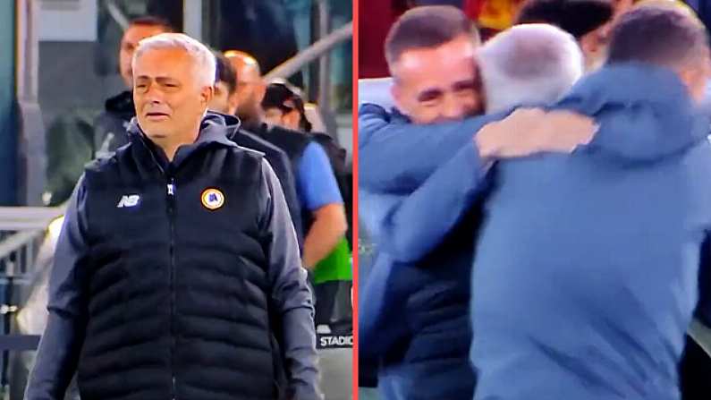 Jose Mourinho was emotional at the conclusion of the Europa Conference League semi-final