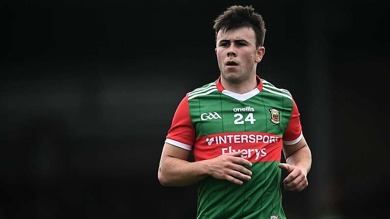 26 June 2021; Paul Towey of Mayo during the Connacht GAA Football Senior Championship Quarter-Final match between Sligo and Mayo at Markievicz Park in Sligo. Photo by David Fitzgerald/Sportsfile