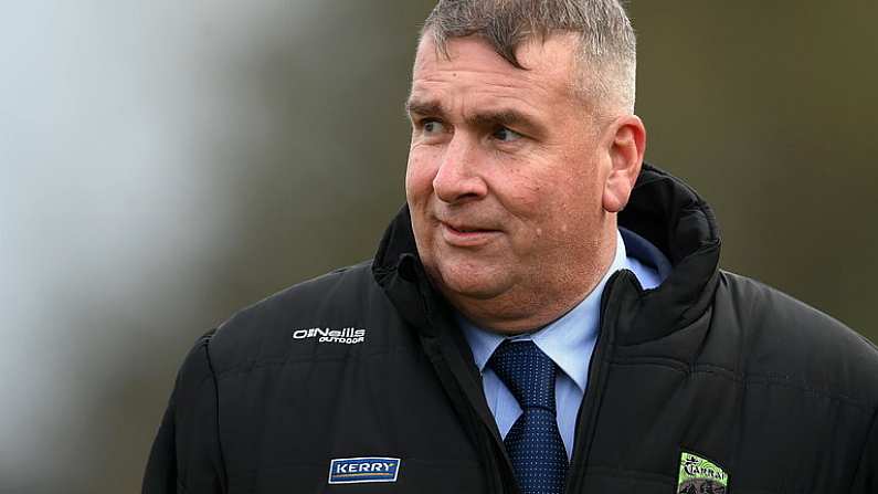 30 January 2022; Kerry County Board chairman Patrick O'Sullivan during the Allianz Football League Division 1 match between Kildare and Kerry at St Conleth's Park in Newbridge, Kildare. Photo by Stephen McCarthy/Sportsfile