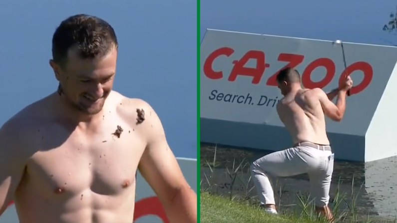 Paul Dunne Goes Topless During European Tour Event