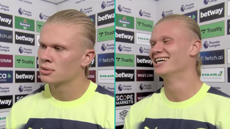 Watch: Erling Haaland Warned To Clean Up His Language In Post-Match Interview