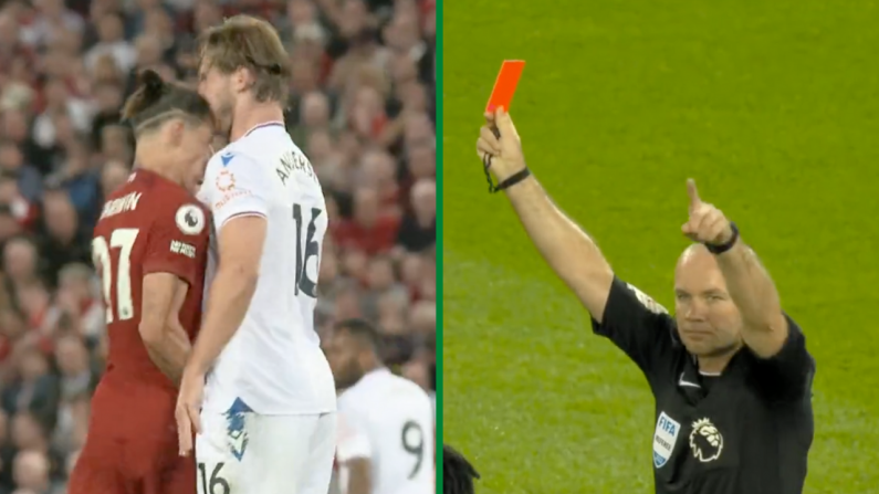 Darwin Nunez Red Carded For Brainless Head Butt In Liverpool Draw