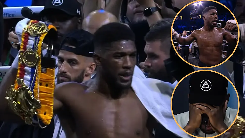 Anthony Joshua was in tears last night