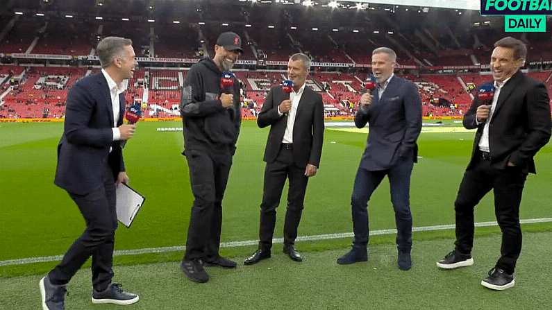 Watch: Roy Keane Cracks Up Jurgen Klopp After Reigniting Old Beef Between The Pair