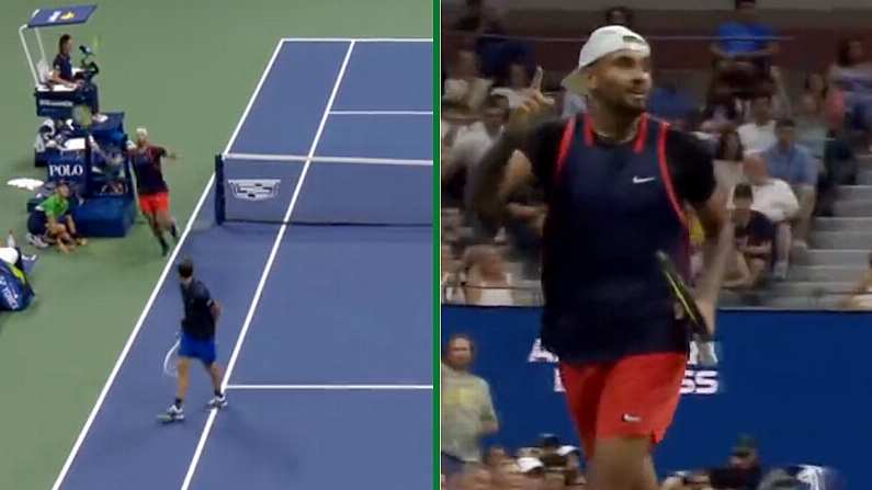 Nick Kyrgios Plays Bizarre Shot From Opponents Side In US Open Win