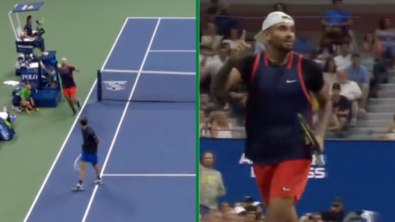 Nick Kyrgios Plays Bizarre Shot From Opponents Side In US Open Win