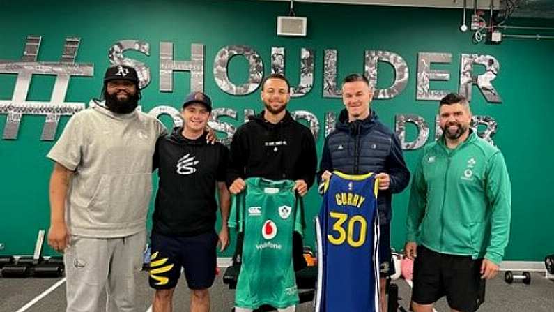 NBA Legend Steph Curry Trains at Irish Rugby HQ