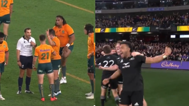Controversial Last Minute Try Seals Victory For All Blacks Vs Aussies
