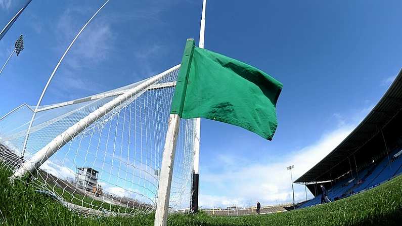 3 April 2011; A general view of the flag to signal a goal at McHale Park. Allianz Football League Division 1 Round 6, Mayo v Cork, McHale Park, Castlebar, Co. Mayo. Picture credit: Stephen McCarthy / SPORTSFILE