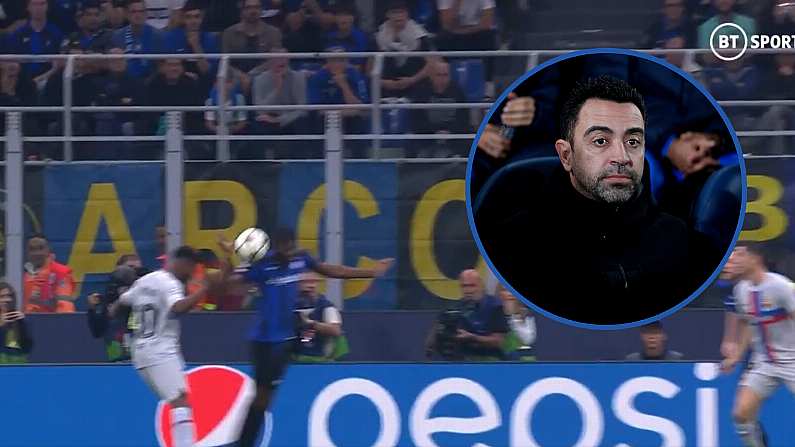 Xavi Raging After Refereeing "Injustices" In Inter v Barcelona