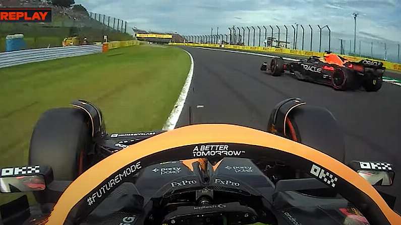 Lando Norris and Max Verstappen have a near miss in qualifying for the Japanese Grand Prix