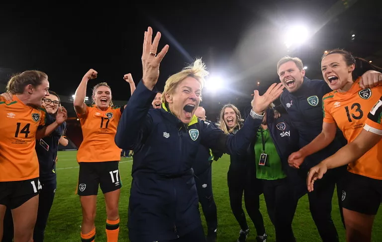 Ireland celebrate qualifying for World Cup