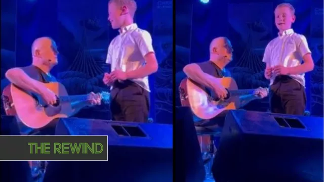 Christy Moore and young fan sing Nancy Spain