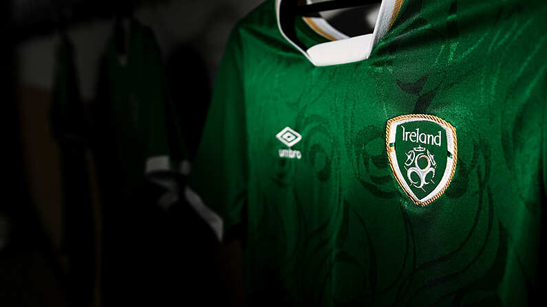 18 October 2020; A detailed view of the Republic of Ireland women's team jersey in Duisburg, Germany. Photo by Stephen McCarthy/Sportsfile