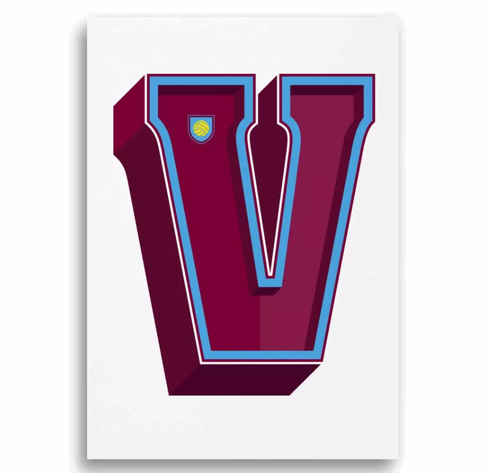 aston villa personalised gift print