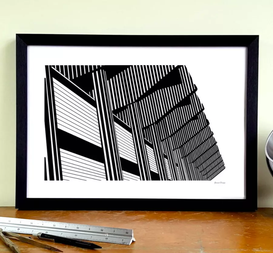 Newcastle United Print Gift Brutalist