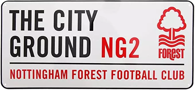 Nottingham Street Sign Football Gift