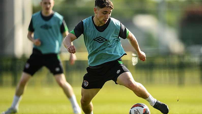 28 May 2022; Joe Hodge during a Republic of Ireland U21 squad training session at FAI National Training Centre in Abbotstown, Dublin. Photo by Eoin Noonan/Sportsfile